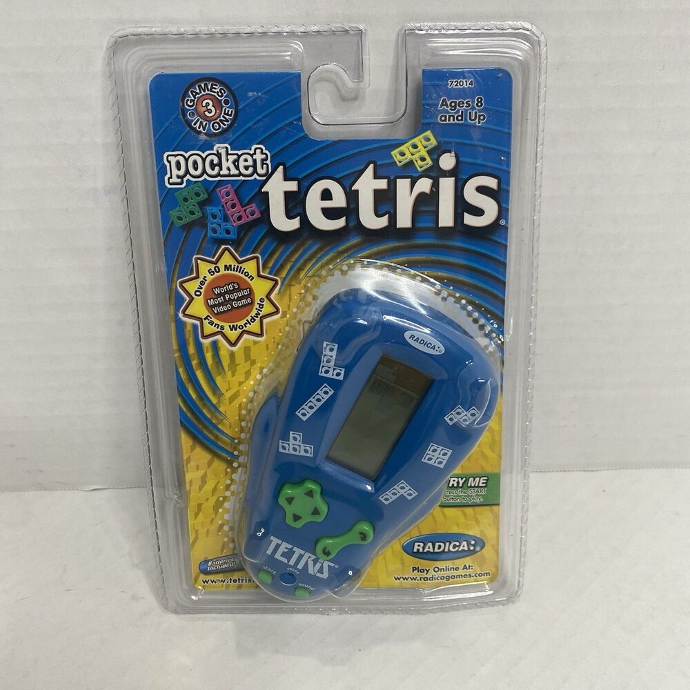 Radica Electronic HandHeld Pocket Tetris Game NEW in Package Not Tested